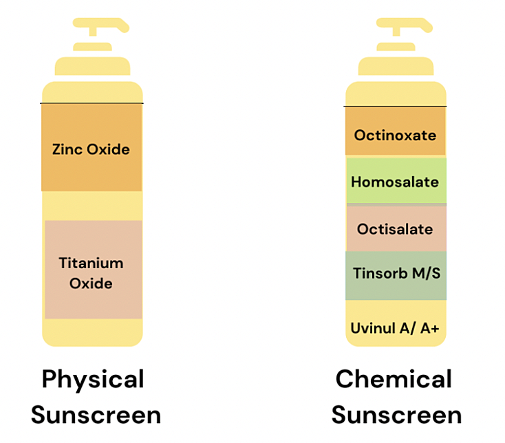 Physical and Chemical Sunscreen